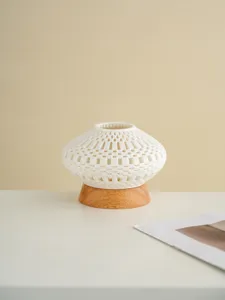 Minimalist 3D printed hollow candle holder sculpture, perfect for home table and wedding decor.