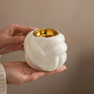 Modernes Skandinavisches Keramik Räuchergefäß Geometrische Linientextur Aromatherapie Diffusor Heim Wohnzimmer Tischdekor