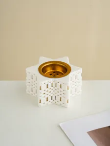 Minimalist 3D printed star shape incense burner ceramic aroma diffuser creative home desktop decor