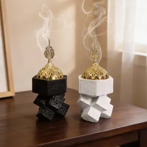 Middle Eastern Arabic Incense Burner Creative Cross Knot Resin Aromatherapy Censer Home Office Decor Incense Holder