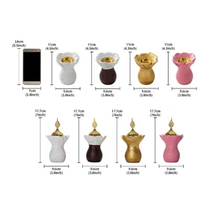 Brûleur d'encens en résine créatif moderne style moyen-oriental porte-cône bois de santal déco.