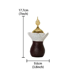 Brûleur d'encens en résine du Moyen-Orient porte-cône encensoir d'aromathérapie 9.6x17.7cm