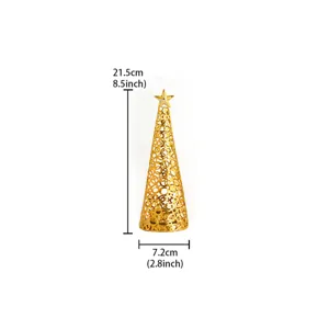 Gouden holle metalen kegel wierookbrander Midden-Oosten aromatherapie kaarsenhouder 21.5cm