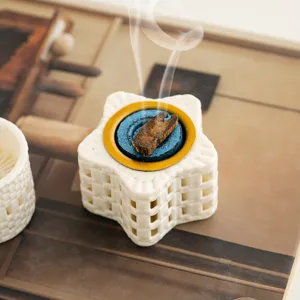 Minimalist Resin 3D Printed Incense Burner Creative Hollow Aromatherapy Censer Desktop Sculpture Home Office Decor