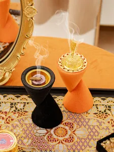 Double cone resin incense burner, Middle Eastern Arabic aromatherapy stove artistic table ornament