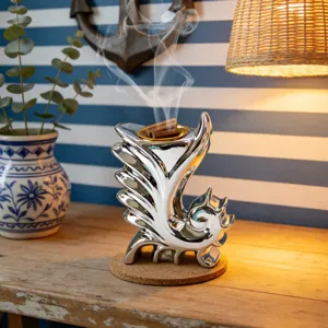 Bruciatore di incenso in ceramica cavalluccio marino stile europeo decorazione per la casa