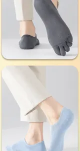 Men spring summer five-toe mesh thin low-cut socks breathable casual sports ankle socks