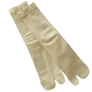 Women's thin mulberry silk split-toe mid-tube socks, breathable solid color spring summer socks