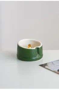 Bruciatore di incenso in ceramica di bambù verde creativo moderno decorazione scrivania