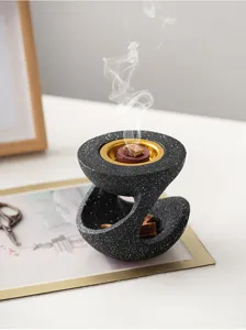 Bruciatore di incenso in resina moderno, elegante stufa per aromaterapia ideale per arredare la casa.