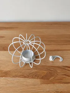 White metal pumpkin candle holder iron wire tealight stand for home decor table centerpiece