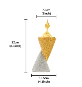 Double cone resin incense burner Middle Eastern Arabic aromatherapy home art craft ornament decor