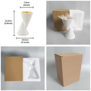 Double cone resin incense burner with sand texture white finish, modern home decor aroma diffuser.