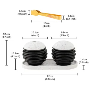 Set bruciatore di incenso arabo con vassoio e pinze decorazione per la casa 22cm