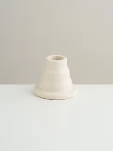 Minimalist ceramic candle holder, cute small desktop decoration candlestick for home.