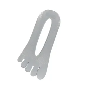 Grey five-toe liner socks summer thin breathable shallow mouth invisible foot socks