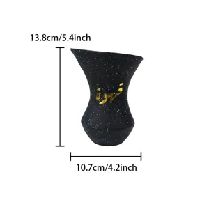 Harz Taillen Räuchergefäß Detailansicht, arabische Kalligraphie Dekoration, Heimdekor Element