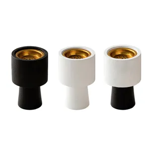 Detailed view of the modern Arabic style incense burner with gold inner bowl and sleek design.