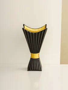 Middle Eastern black gold incense burner candlestick candle holder home tabletop decor display