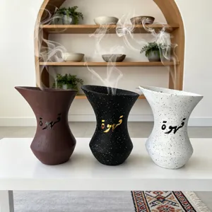 Arabischer Stil Harz Räuchergefäß Kleine Taille Dekorative Kalligraphie Heim Aromatherapie Kegel Räucherhalter