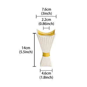 Middle Eastern style horn chalice candle holder with detailed dimensions for home decor.