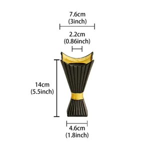 Middle Eastern style black gold decorative candlestick holder resin incense censer home desktop