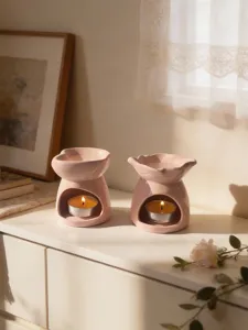 Portacandele aromatico in ceramica a forma di cuore bruciatore di profumo decorazione nozze