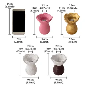 Resin flower candle holder minimalist scented candle tabletop decorative ornament display