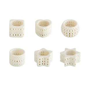 Minimalistische hohle 3d gedruckte Kerzenhalter Set fuer moderne Heimtisch Hochzeit.
