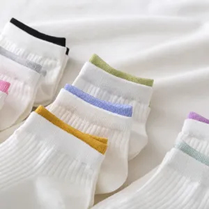 Women's short socks anti-odor sweat-absorbing colorful cuff casual breathable spring wear