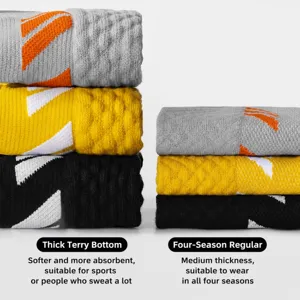 Men Women Sports Running Socks Breathable Athletic Loop Cushion Training Crew Socks