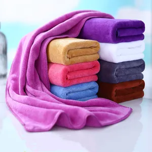 Microfiber Bath Towel Soft Absorbent Quick Dry Salon Hotel Towel Solid Color Thickened Bath Towels for Home Bathroom