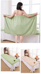 Verdicktes Mikrofaser Kosmetikstudio Handtuch Set, saugfähige schnelltrocknende Liegenabdeckung.