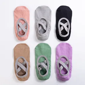 Chaussettes de yoga antidérapantes pour femmes fitness pilates danse chaussures sport
