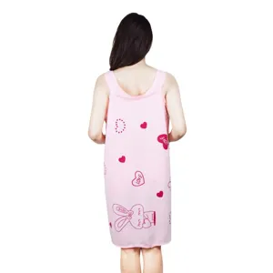 Asciugamano da bagno rosa vestito carino stampa coniglietto spiaggia donna morbido
