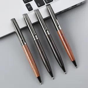Vintage Hölzern Metall Kugelschreiber Geschäft Büro Signatur Stift Luxus Holz Geschenk Stift Schwarze Tinte Kugelspitze