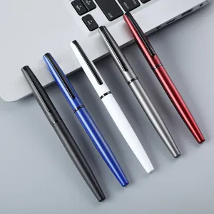 Minimalistische Metall Tintenroller Stifte Set, 5 Farben tragbare Büro Geschenke Büroartikel.