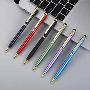 Colorful metal stylus ballpoint pens bulk custom promotional business gifts writing set