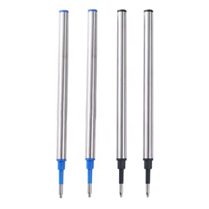 0.5mm Ανταλλακτικά Στυλό Gel Μεταλλικά Roller Μαύρο Μπλε Σετ Τέσσερα Τεμάχια