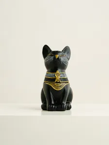 Egyptian cat backflow incense burner resin home decor arabic style incense holder