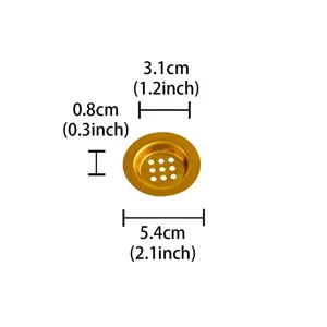 Gold censer cup accessory metal hollow incense burner gasket replacement part 5.4cm