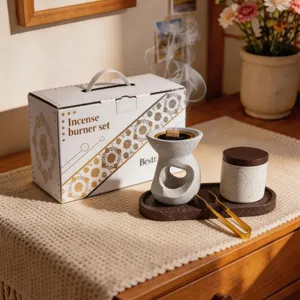 Quemador de Incienso de Resina con Agujero Creativo Moderno Estufa de Aromaterapia Estilo Árabe de Oriente Medio Decoración del Hogar