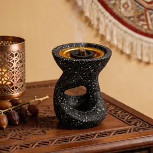 Quemador de incienso de resina diseño moderno agujero estufa de aromaterapia para el hogar.