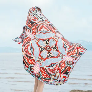 Ethnic style printed beach towel long scarf versatile breathable shawl for women summer outdoor
