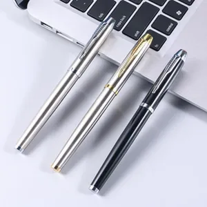 Set de boligrafo roller de metal oficina negocios firma escritura elegante regalo lapiz