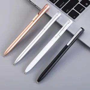 Elegante zakelijke roterende metalen balpen set in vier klassieke kleuren voor kantoor.