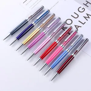 Set van 8 kristalen gedroogde bloem olie balpennen, elegant kantoor stationery cadeautje.