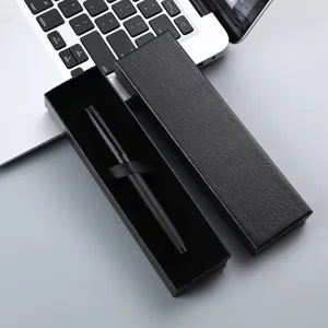 Luxury metal signature pen gift set with elegant black box, perfect for business corporate gifts.