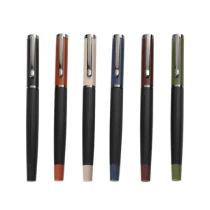 Morandi Kleur Metalen Gel Pen Kantoor Balpen Set van 6 Elegante Schrijfbenodigdheden