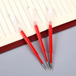 Recambios de boligrafo de gel rojo 0.5mm repuestos estandar para escritura suave oficina.